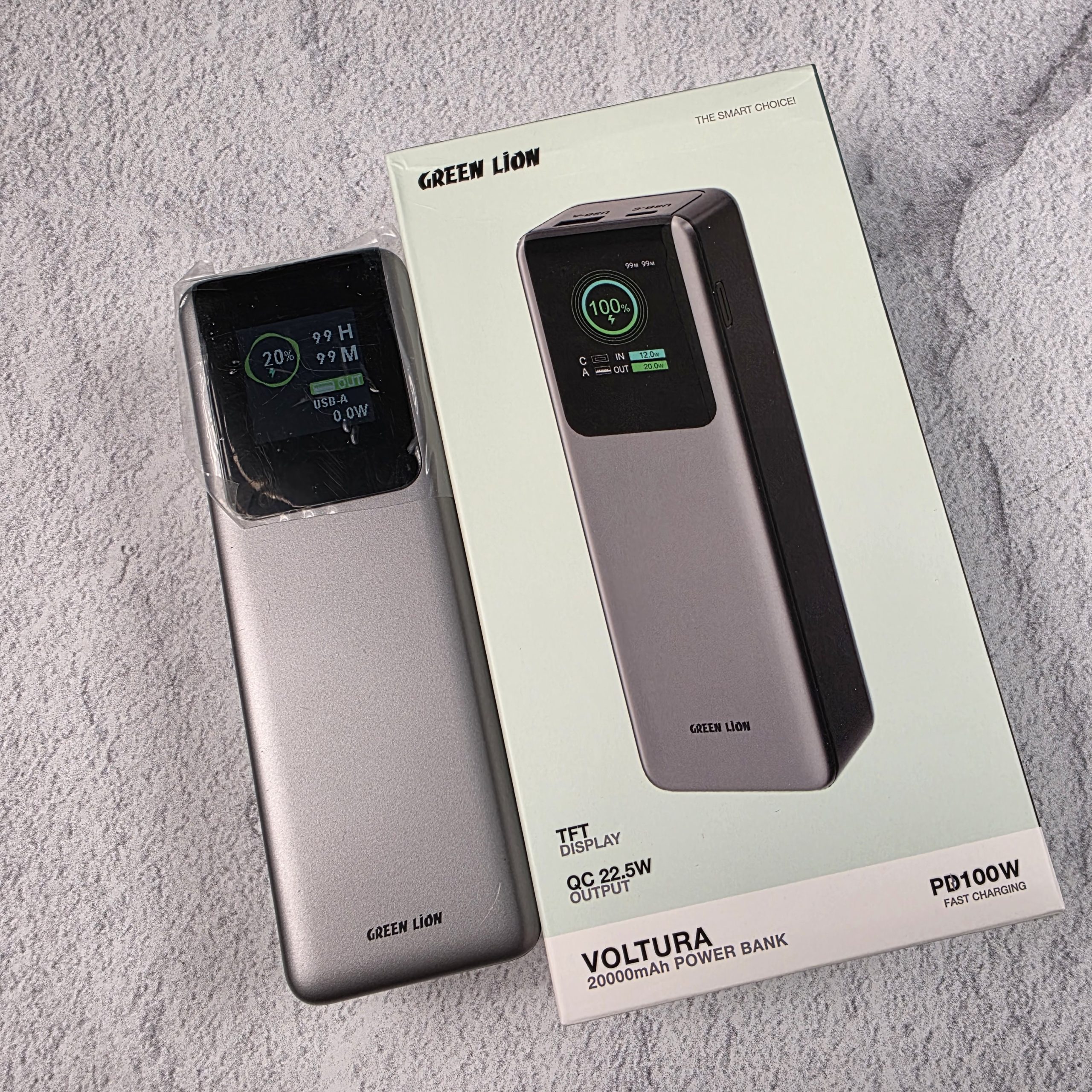 ۲۰۲۵۱۰۲۴_۲۲۳۵۲۶ پاوربانک Green lion voltura 20000.100w - Image 1