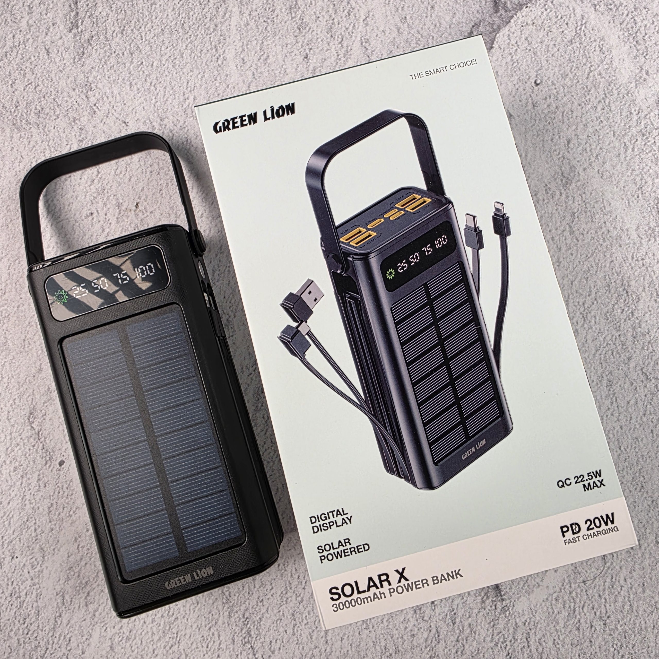 ۲۰۲۵۱۰۲۴_۲۲۴۹۳۶ پاوربانک 30000/20W GREEN LION SOLAR X - Image 1