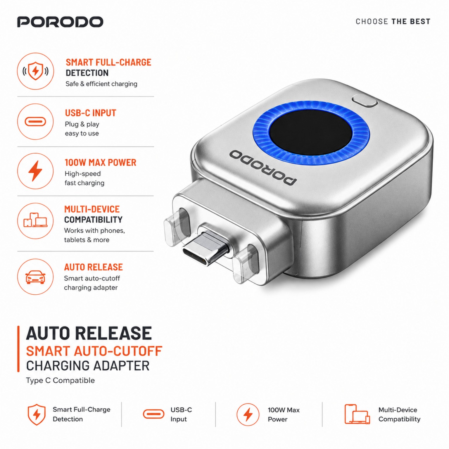 1000350216 شارژر قطع کن خودکار PORODO - Image 1
