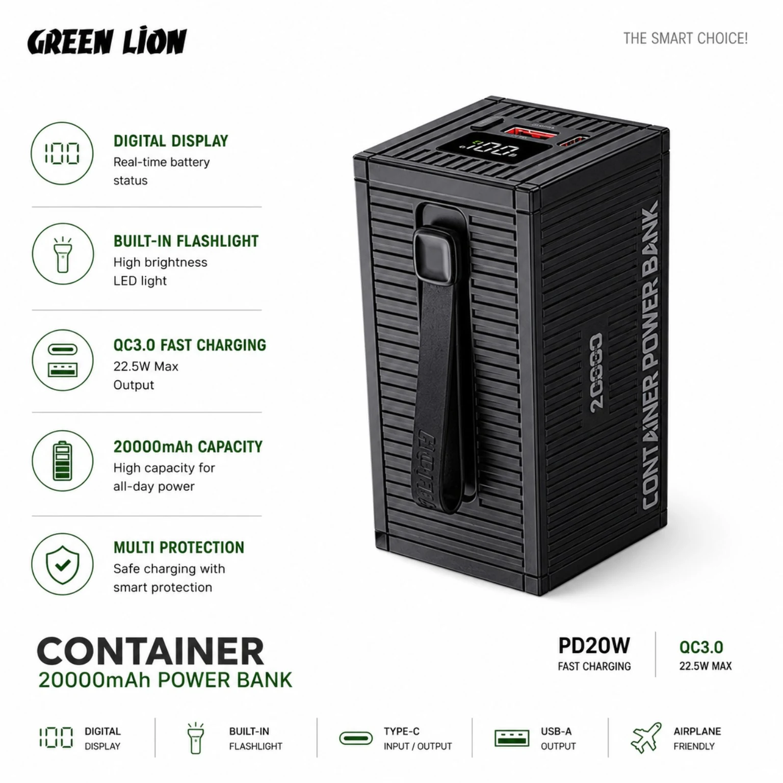 green-lion-gl-a3-tire-inflator پاوربانک 20K CANTINER - Image 1